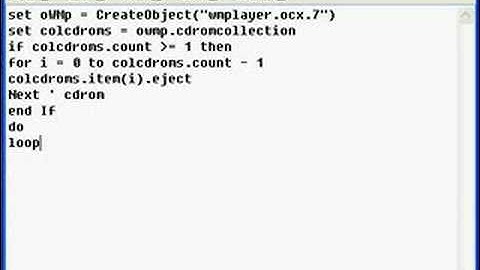 Script notepad to open your CD-Rom