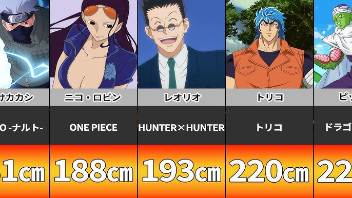 ジャンプアニメ キャラクターの意外な身長まとめ Youtube