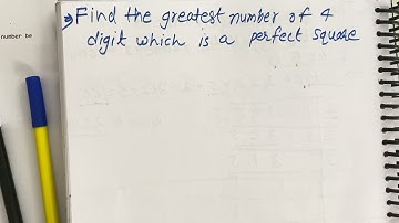 find the greatest number of four digit which is a perfect square | हिंदी में