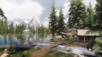 Pure Water Skyrim Lakeside:  Enhanced Vanilla Tree Mod Test