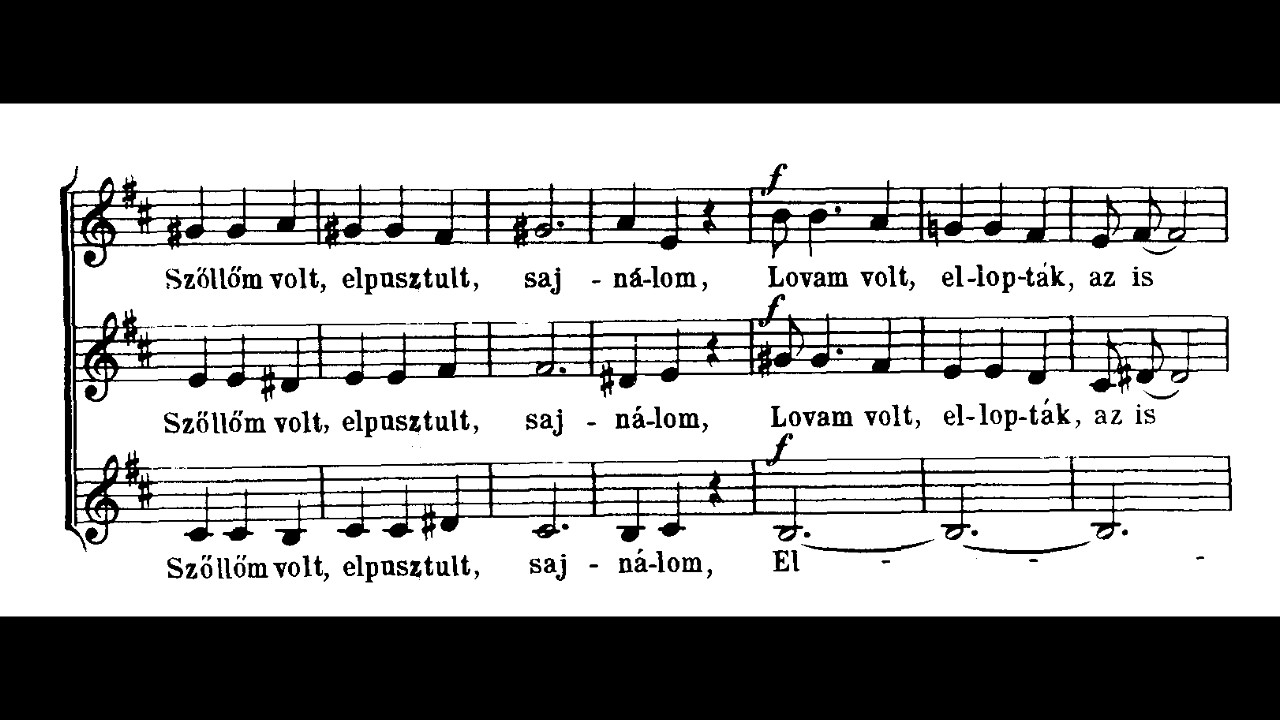 Bolyongàs -Three part chorus - Bela Bartok
