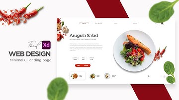 How To Make Easy Food Web Design UI in Adobe XD [ Speed Art ].