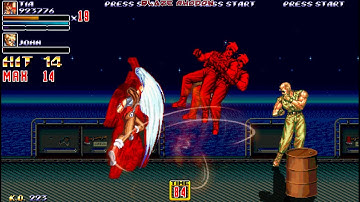 Streets of Rage 2X Megamix (OpenBoR) Tia Langray, 5th stage gameplay alpha test