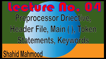 Preprocessor Directive ||  Header File || Statements || Main Function || Token || Keywords in C++
