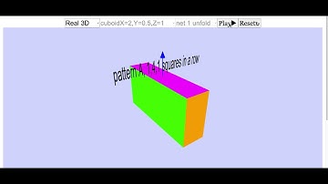 SLS version Nets of Cubes and Cuboids or Rectangle Blocks in 3D WebGL JavaScript HTML5 Applet