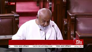 H. D. Devegowda takes oath as Rajya Sabha member from Karnataka