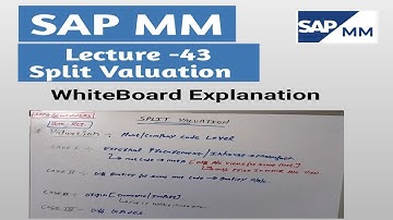 Lecture-43| Split Valuation   : Practical Examples for SAP Beginners On Whiteboard ECC&S4HANA