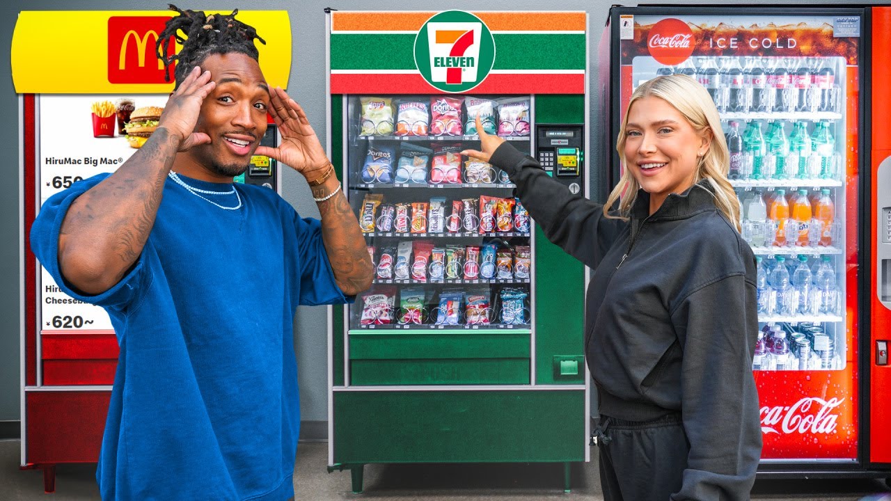 LIVING on VENDING MACHINES in TOKYO for 24 HOURS!