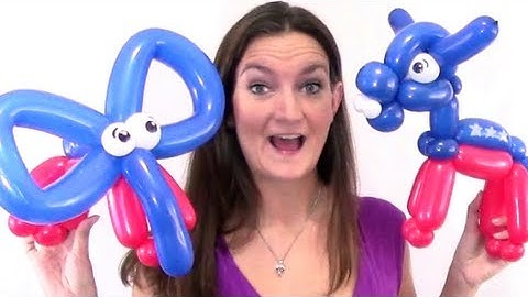 ELEPHANT AND DONKEY ELECTION DAY Balloon Animal Tutorial - Learn Balloon Animals with Holly!