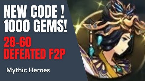 Mythic Heroes New Code 1000 gems! feb 8 #mythicheroes