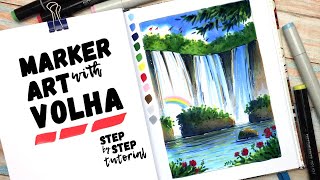 How to draw a WATERFALL