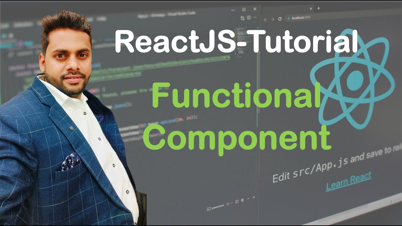 ReactJS Tutorial - Functional Component - With Live Coding Example 🔥🔥