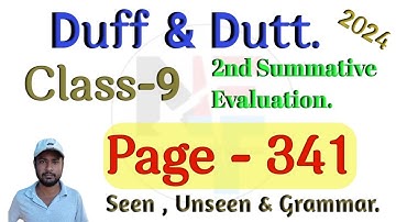 Duff & Dutt Class 9 Page 341 || Model Question Set Solution Duff & Dutt Class 9.@NipakNag