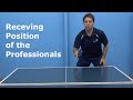 Receiving position of the professionals  table tennis  pingskills