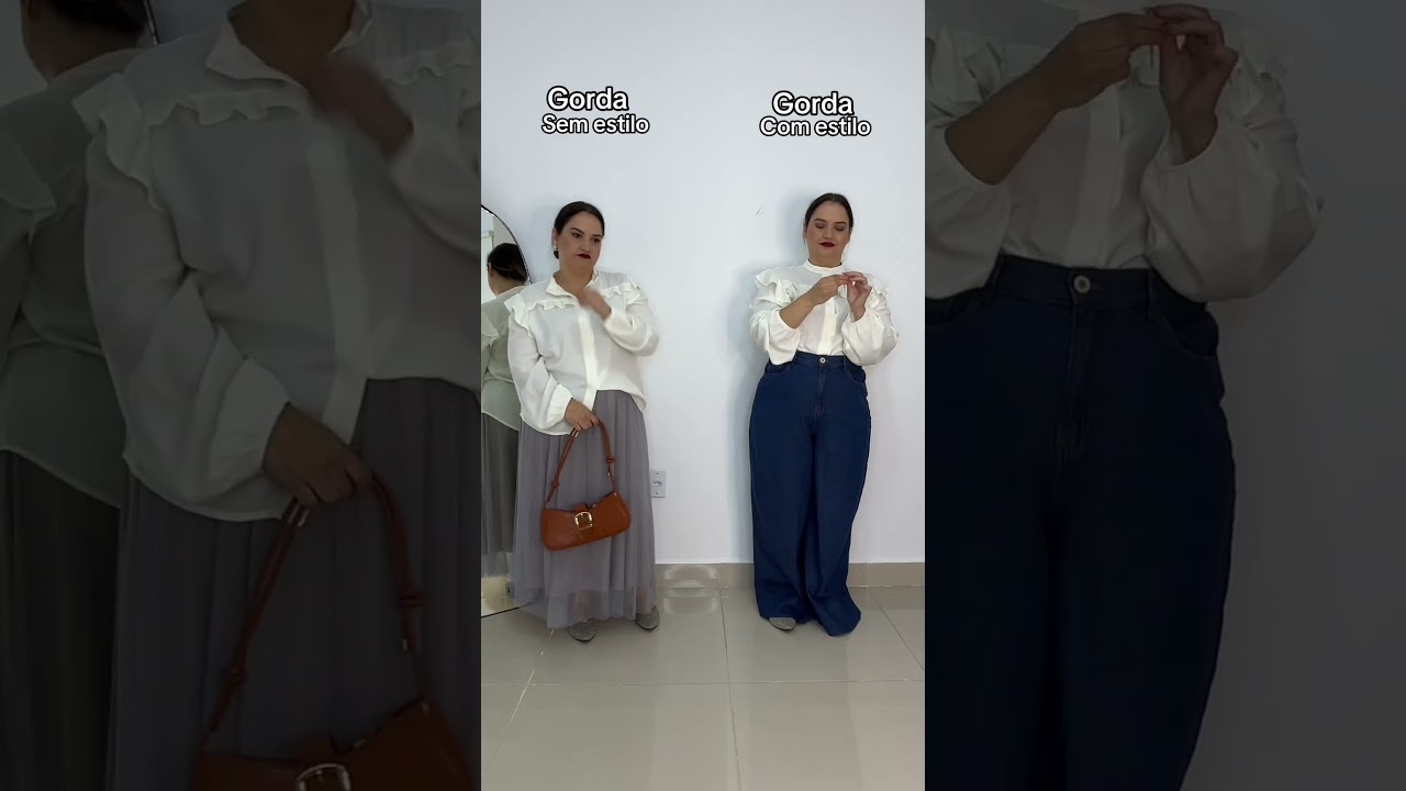 Look plus size com calça jeans 