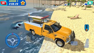 Real Fire Truck Simulator Games 2020 - Coast Guard Rescue Team Service #2- Android Gameplay screenshot 2