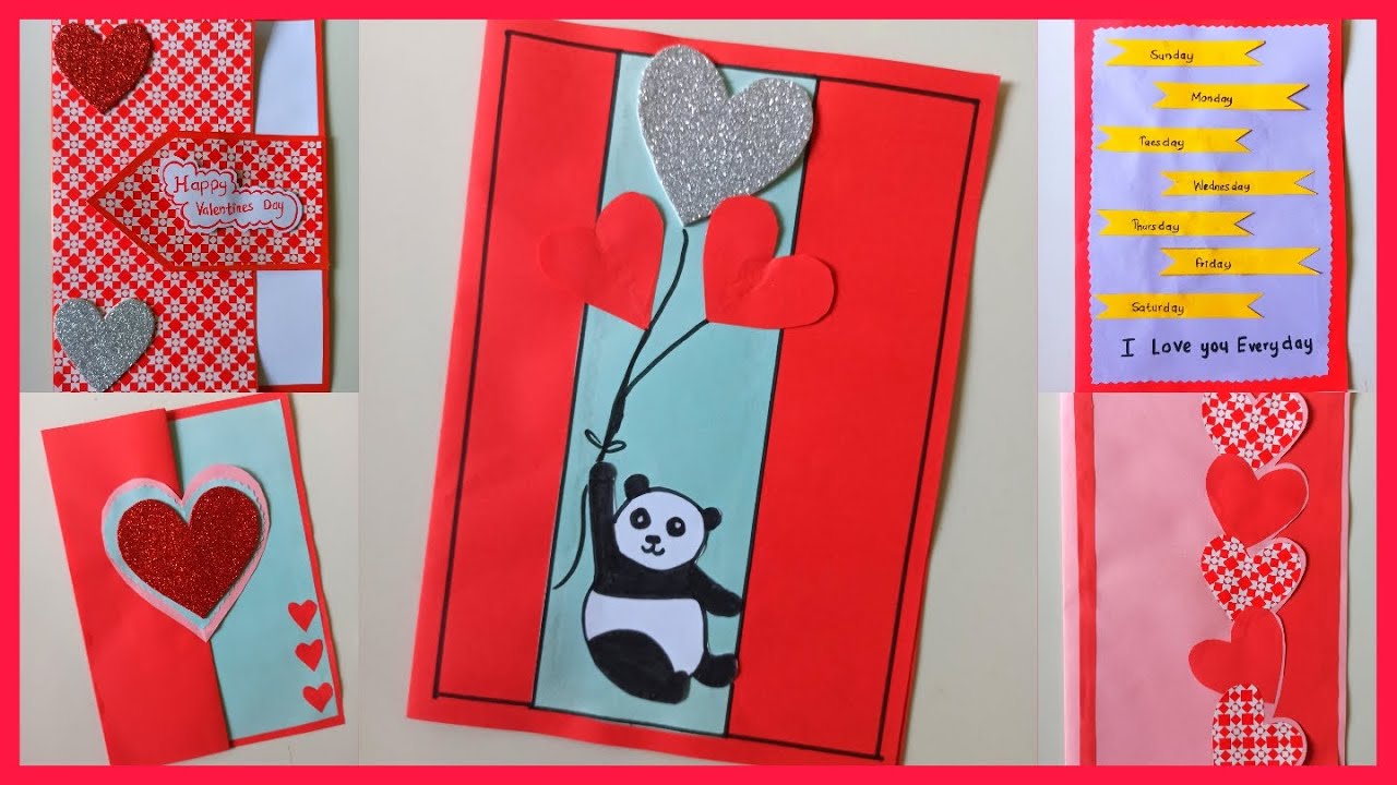 5 DIY Easy Love cards | Simple Love cards part 1 | Colorful Minds