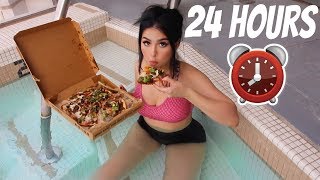 24 HOUR OVERNIGHT CHALLENGE IN A HOT TUB