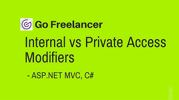 Internal vs  Private Access Modifiers
