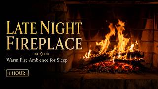 Late Night Fireplace Ambience 🔥 Soft Crackling Fire Sounds (1 Hour) screenshot 4