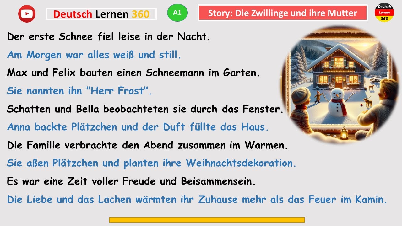 deutsch lernen mit dialogen A1 || German Phrases To Know || Story: Die ...