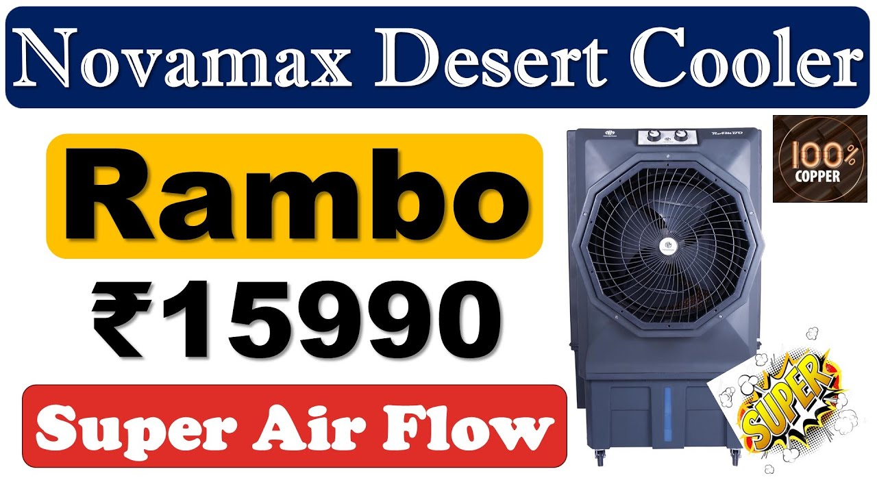 👉Novamax Rambo Air Cooler Review🔥एयर कूलर🔥100L Desert Air Cooler🔥Top ...