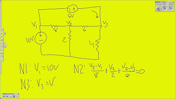 Node voltage method supernode with example