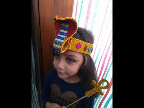 DIY | Craft | How to make | beautiful | َQueen | Pharaoh&rsquo;s | Crown | out of | Foam | Glitter