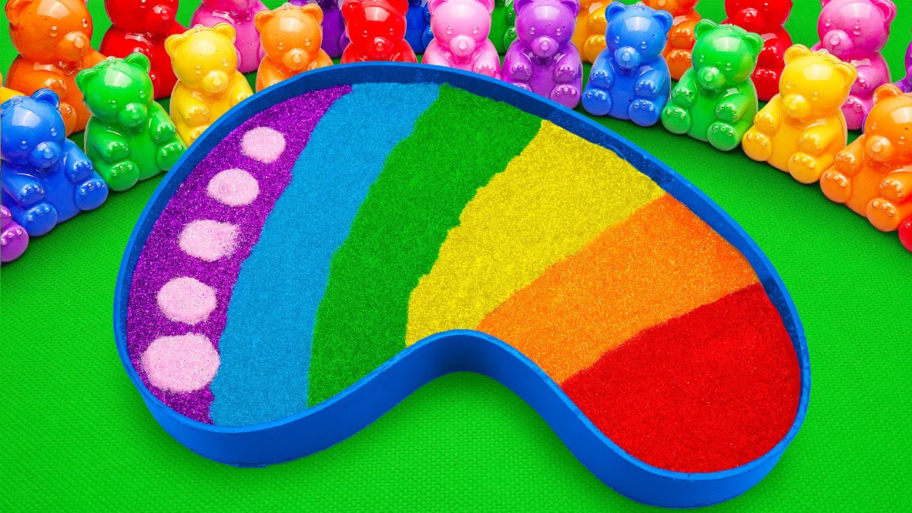 Satisfying ASMR | Make Rainbow Foot Bathtub with Mixing Glitter SLIME in Rainbow Eggs CLAY Coloring