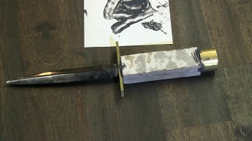 Stone Handle For Dagger From Striated Limestone - Part 2