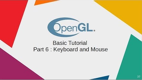 OpenGL Basic Tutorial part6: Keyboard and Mouse