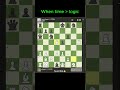 Time over Logic #chess#chessgame#chessgameplay #checkmate#chessplayer#chesscom#chessmatch#chessmoves