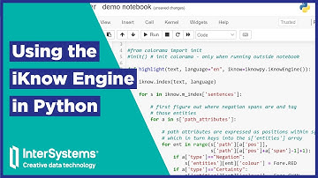 Using the InterSystems iKnow Engine in Python