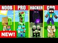 Minecraft Battle: MONSTER SCHOOL BUILD CHALLENGE - NOOB vs PRO vs HACKER vs GOD / Animation HOUSE