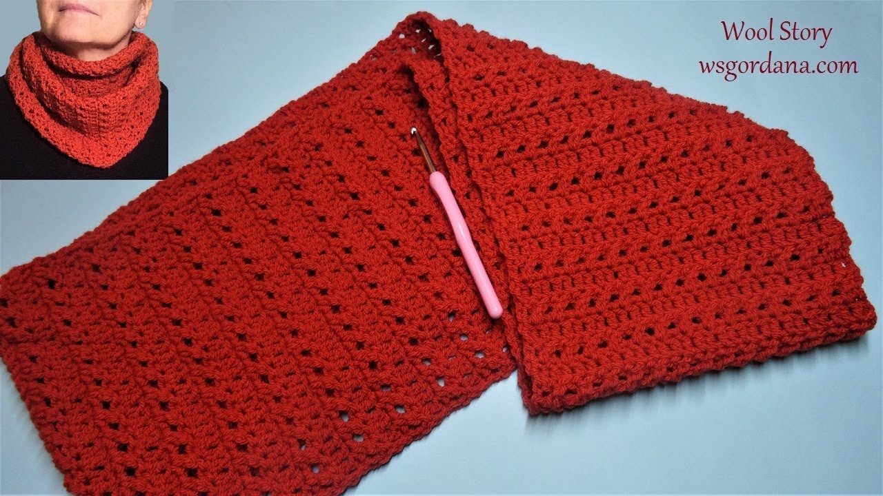 Crochet Round Scarf Tutorial Easy and Fast (Heklani šal brzo i lako