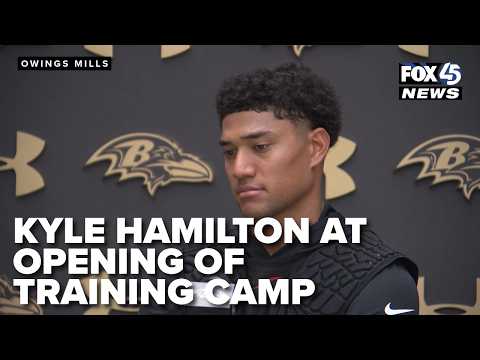 Safety Kyle Hamilton speaks at opening of 2026 Ravens training camp