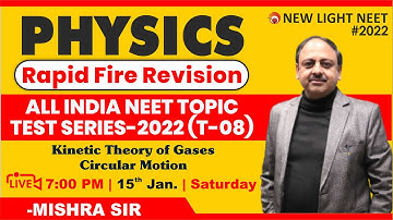 NEET 2022 | PHYSICS RAPID FIRE REVISION FOR All India NEET Test Series (T-08) | MISHRA SIR #NEET_22