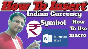 How To Add Indian Rupee Symbol In Ms Word||How to Use Macro In ms Word||S C Sir Class Learn Computer
