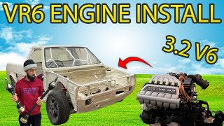 From Paint to Power | VR6 3.2 Engine Installation in My Volkswagen Caddy MK1  Episode 18