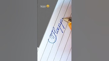 "HAPPY" In cursive handwriting | Best cursive handwriting practice | cursive attoz