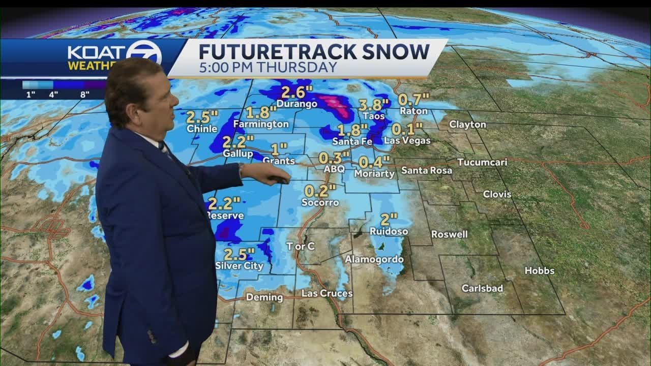 Winter storm brings snow and bitter cold to New Mexico - YouTube