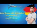 Learn german with kedar jadhav   session 8  questions in german