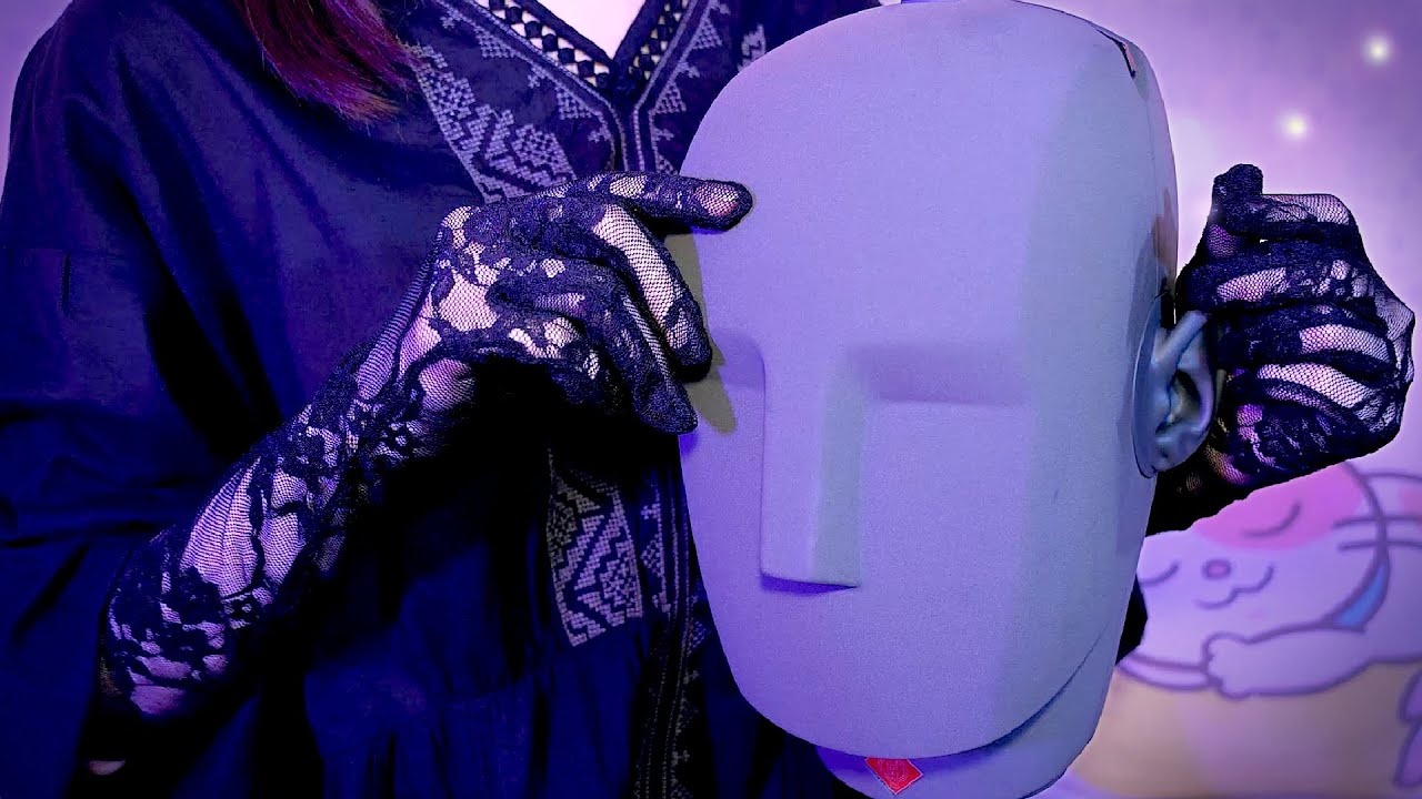 ASMR レース手袋で耳のマッサージ👂 KU100 / No Talking