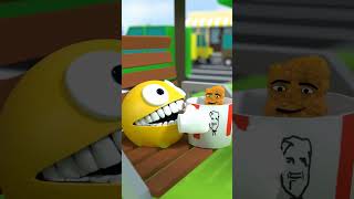 Pacman Vs Gegagedigedagedago! 🤭 Dancing Nuggets! #Pacman #animationmeme #nuggets screenshot 3