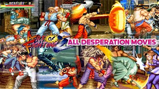 Art Of Fighting 2 | All Desperation Super Moves | Arcade /1994 Gaming