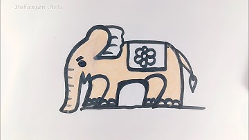 How To Draw Elephant 🐘 From Number 222 | Easy Elephant 🐘 Video Tutorial | Number Drawing