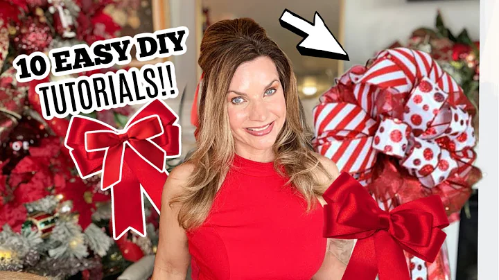 🎄6 DIY DOLLAR TREE & MICHAEL'S EASY CHRISTMAS BOW CRAFTS🎄"OLIVIA BOW" I love Christmas ep 35