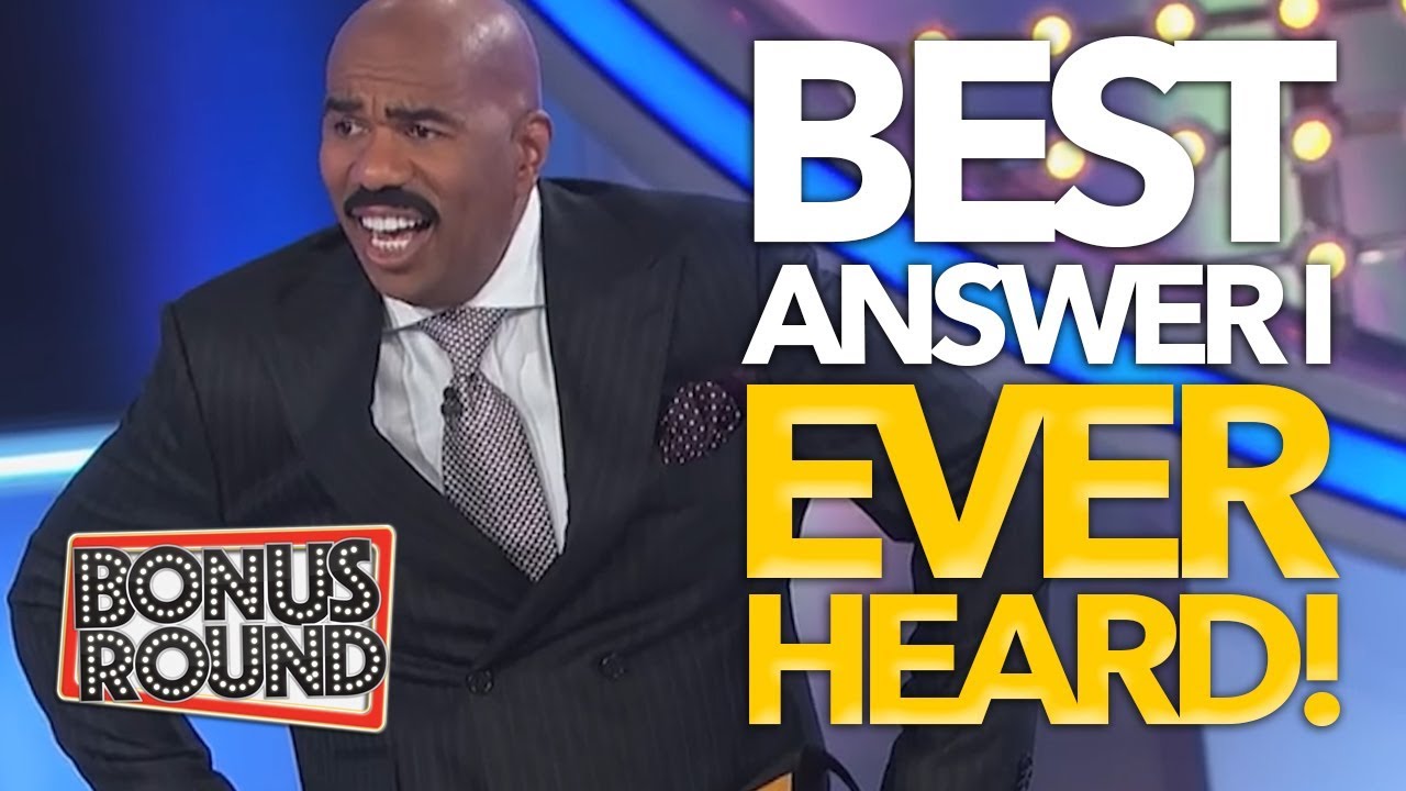 BEST ANSWERS STEVE HARVEY Has EVER Heard On Family Feud USA - YouTube