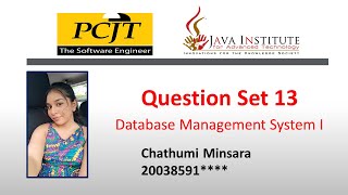 Data Base Task 13 | Create a Table for Storing Information | Java Institute | Chathumi Minsara