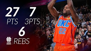 Cason Wallace 27 pts 7 threes 6 rebs vs Nuggets 25/26 season
